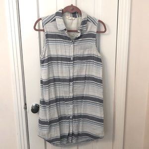 beach lunch lounge | Blue & White Striped Dress